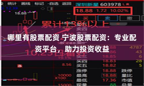 哪里有股票配资 宁波股票配资：专业配资平台，助力投资收益